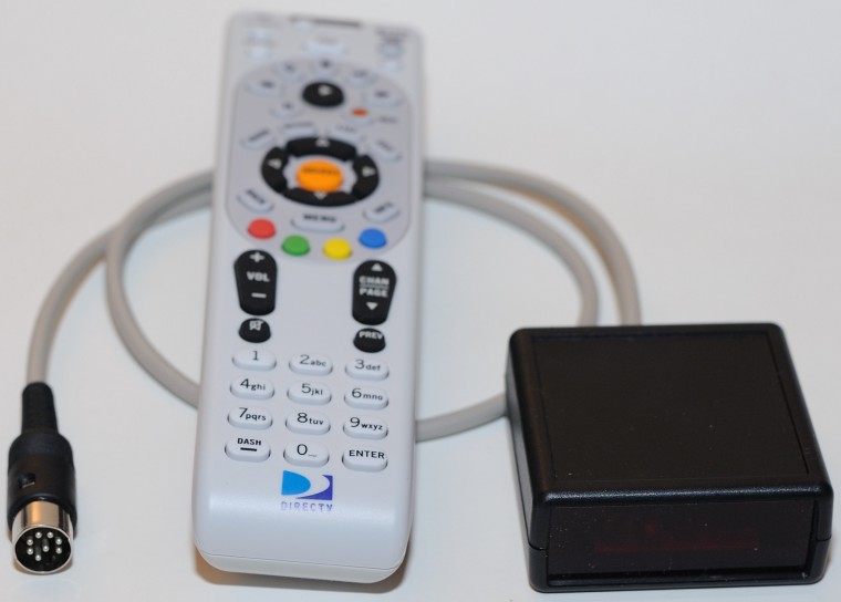 universal remote and receiver with 8-pin DIN plug